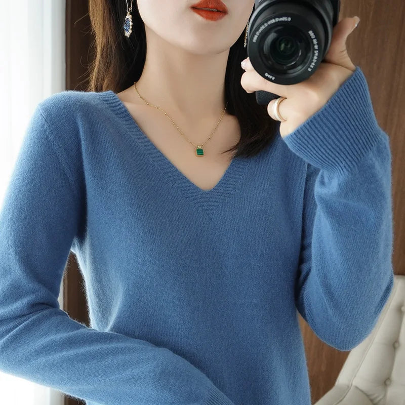 Casual V-neck Sweater