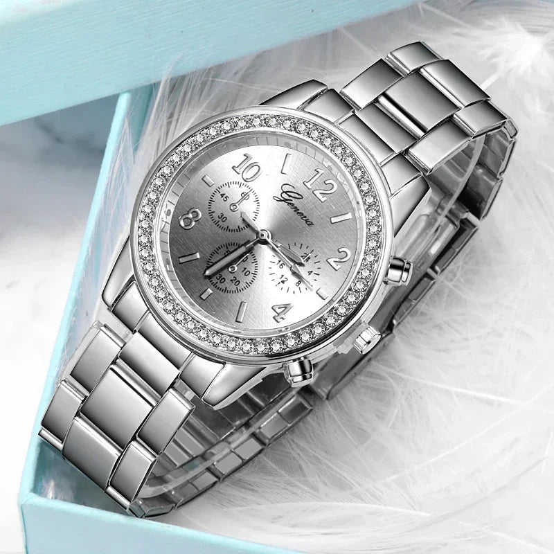 Women Quartz Crystal Luxury Watch